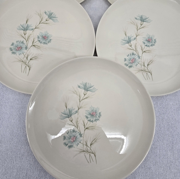 Set Of 5 Vintage Taylor Smith Taylor Ever Yours Boutonniere Dinner Plates EUC - Picture 3 of 13
